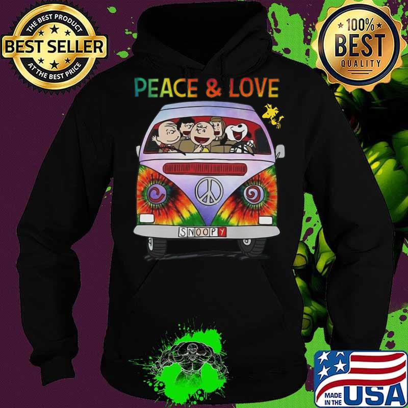 Peace and love the peanuts driving bus peace hippie s Hoodie Peace and love the peanuts driving bus peace hippie s Hoodie