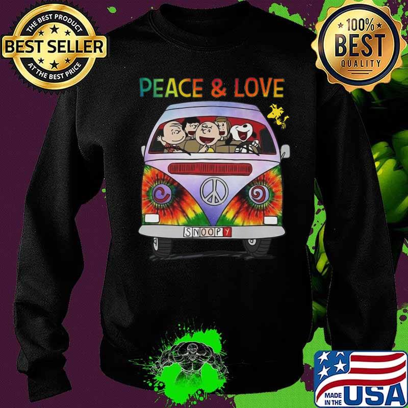 Peace and love the peanuts driving bus peace hippie s Sweater Peace and love the peanuts driving bus peace hippie s Sweater