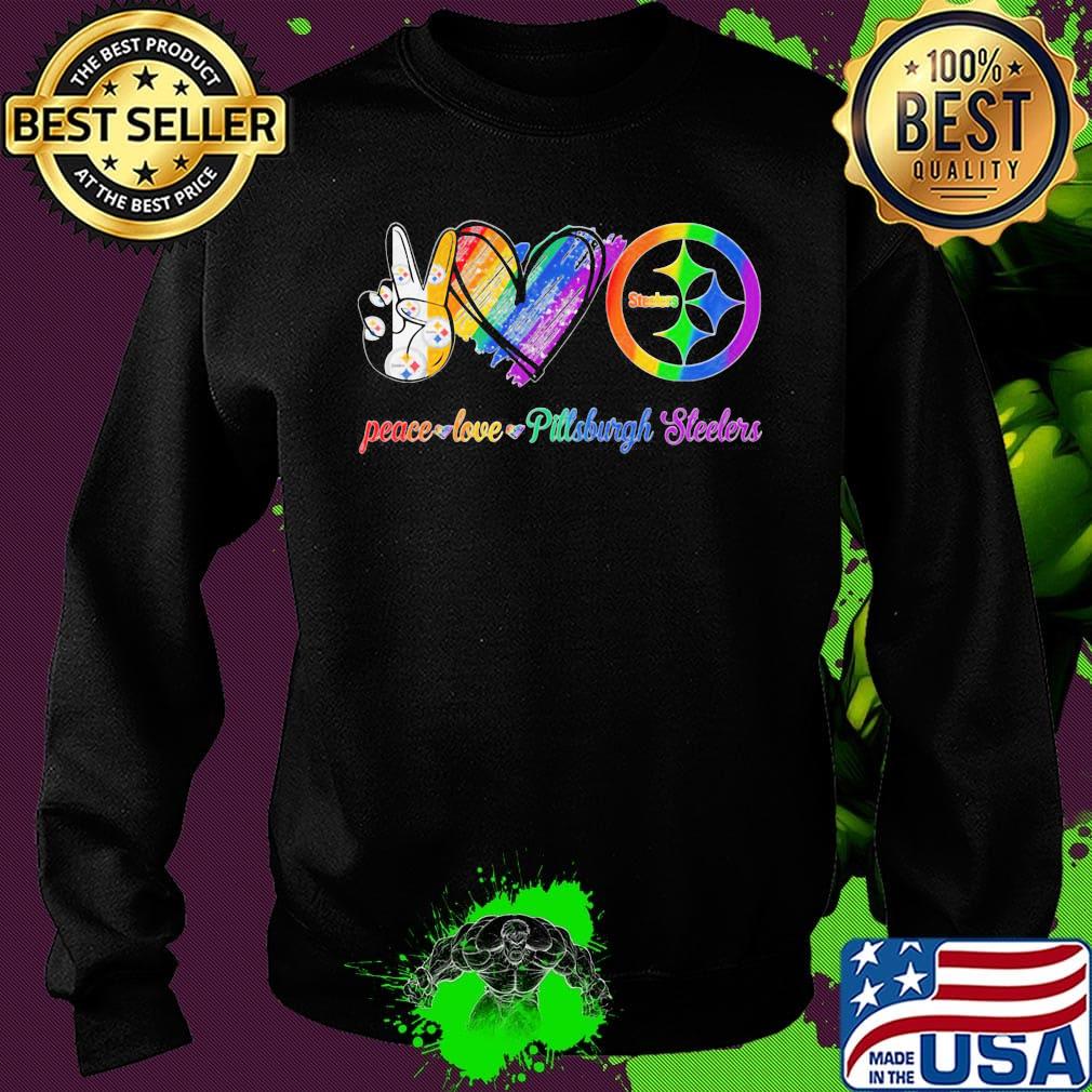 Peace love Pittsburgh Steelers Diamond LGBT s Sweater Peace love Pittsburgh Steelers Diamond LGBT s Sweater