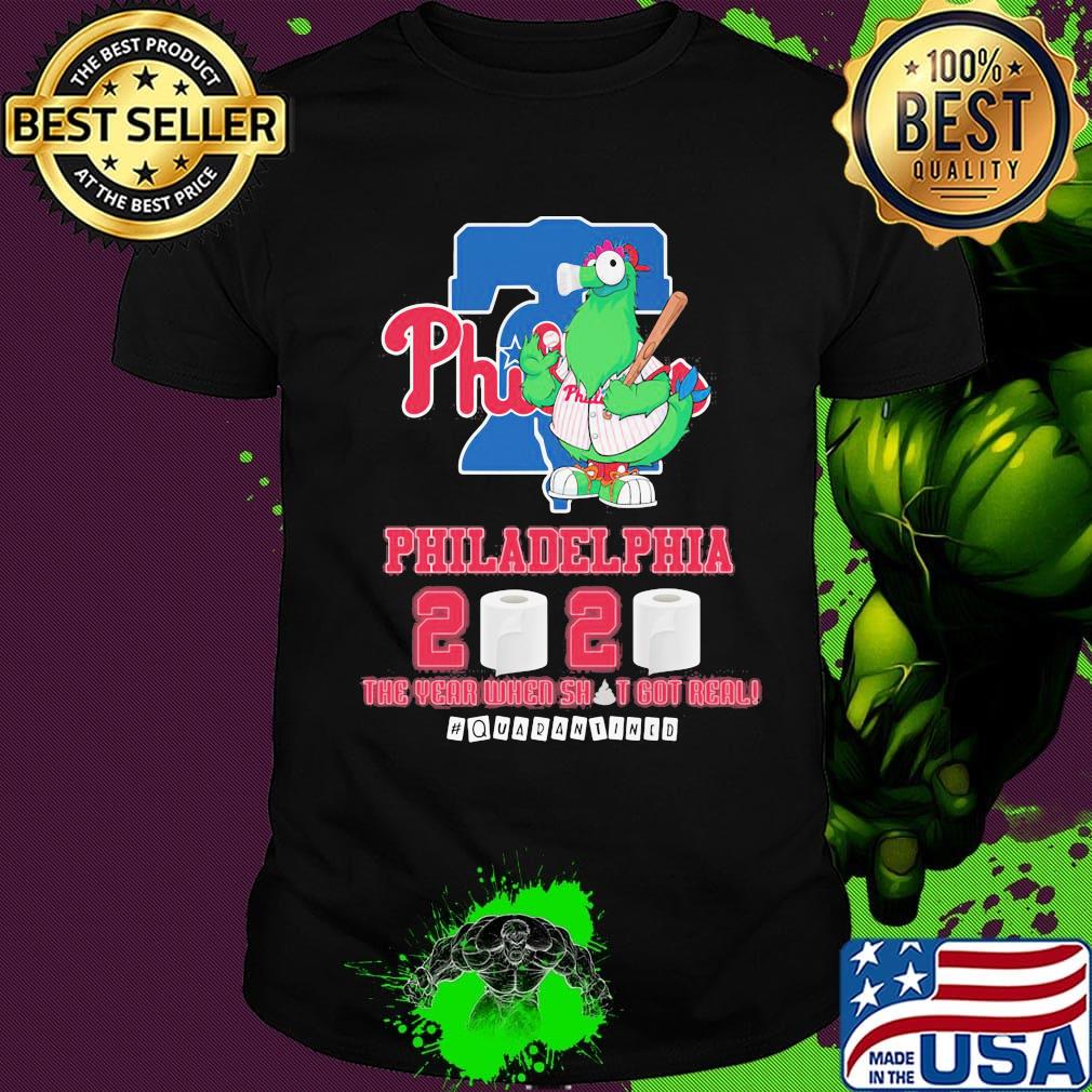 Philadelphia phillies 2020 the year when shit got real quarantine toilet paper shirt