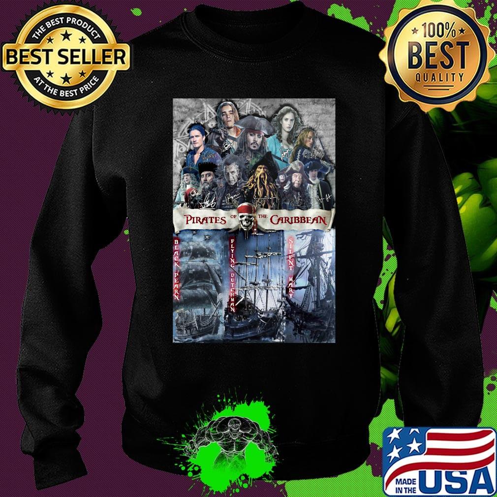 Pirates of the black pearl flying dutchman silent mary caribbean signatures s Sweater Pirates of the black pearl flying dutchman silent mary caribbean signatures s Sweater