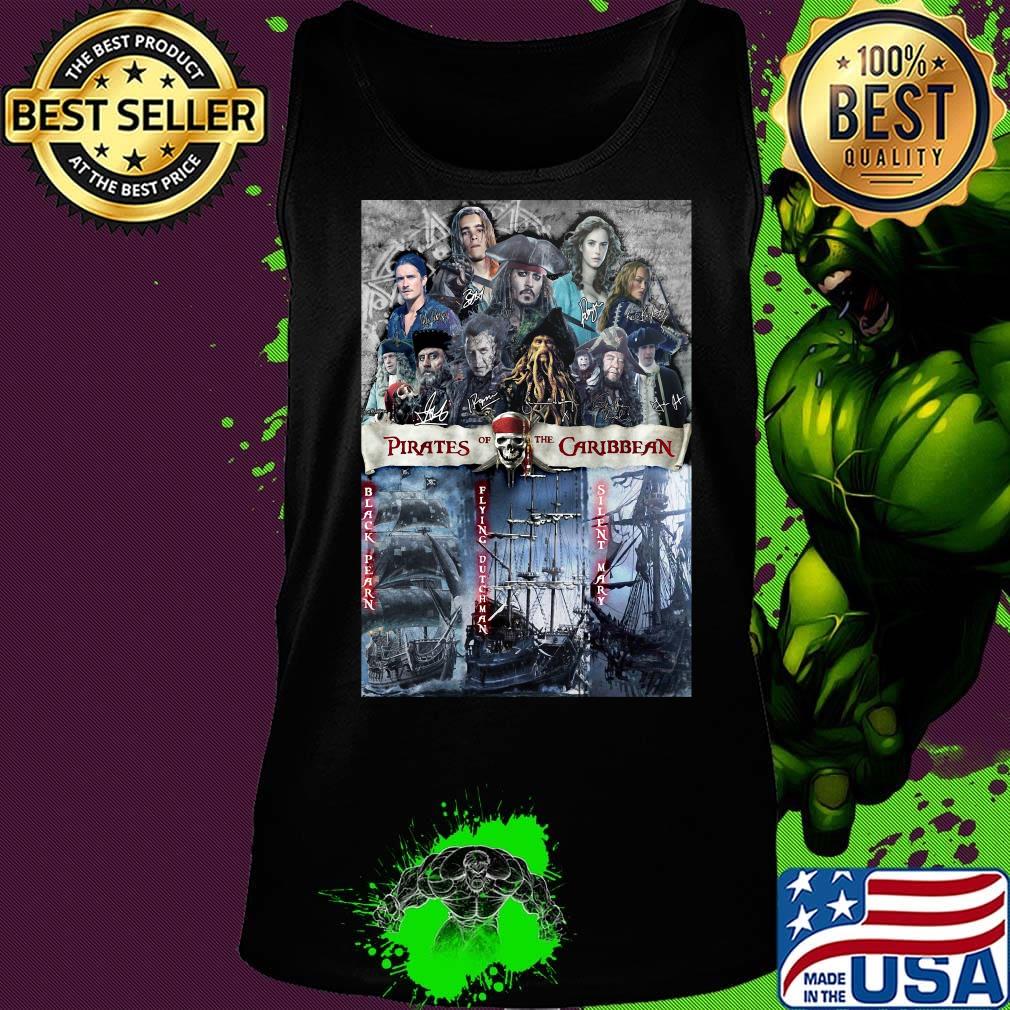 Pirates of the black pearl flying dutchman silent mary caribbean signatures s Tank top Pirates of the black pearl flying dutchman silent mary caribbean signatures s Tank top