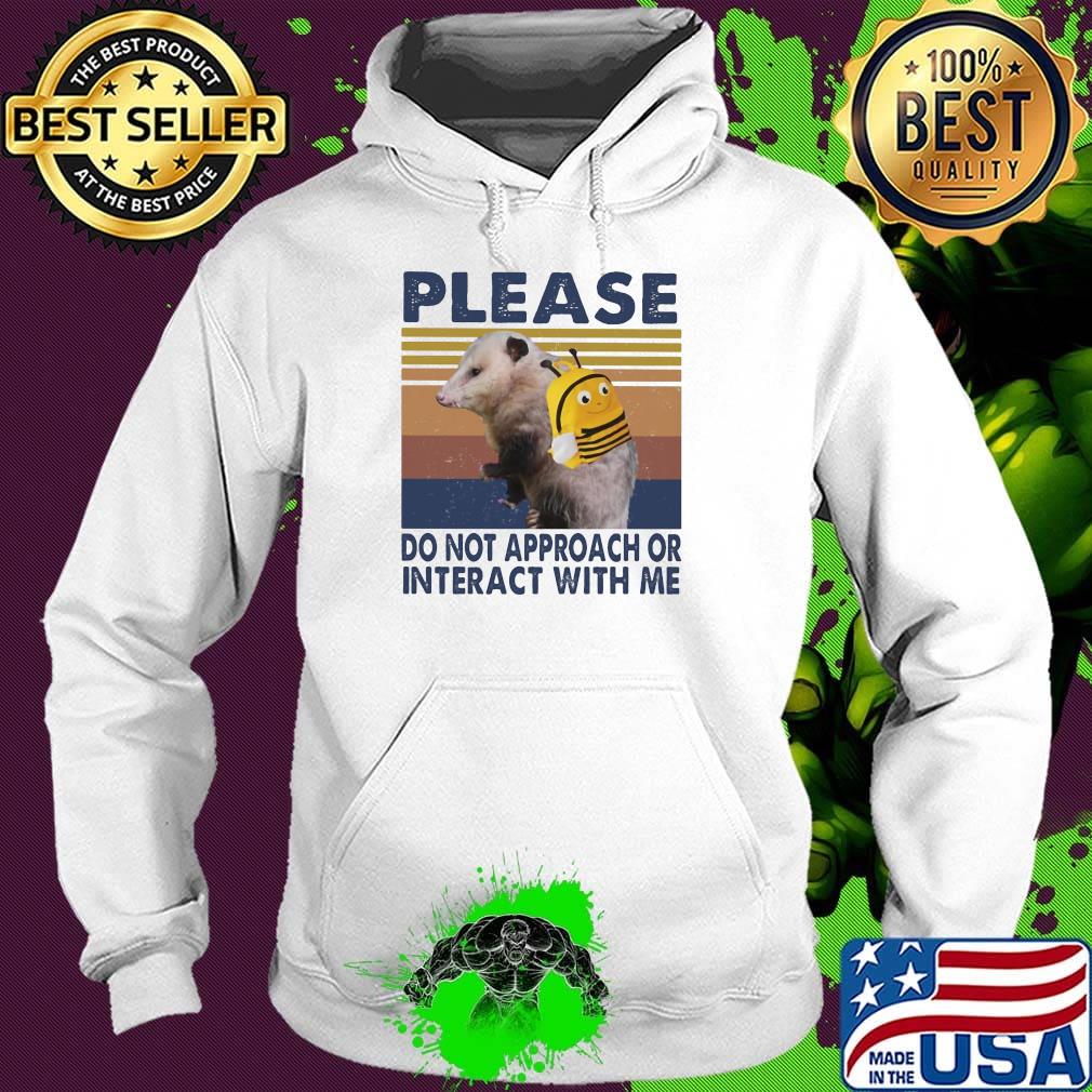 Please do not approach or interact with me mouse bee bag vintage retro s Hoodie Please do not approach or interact with me mouse bee bag vintage retro s Hoodie