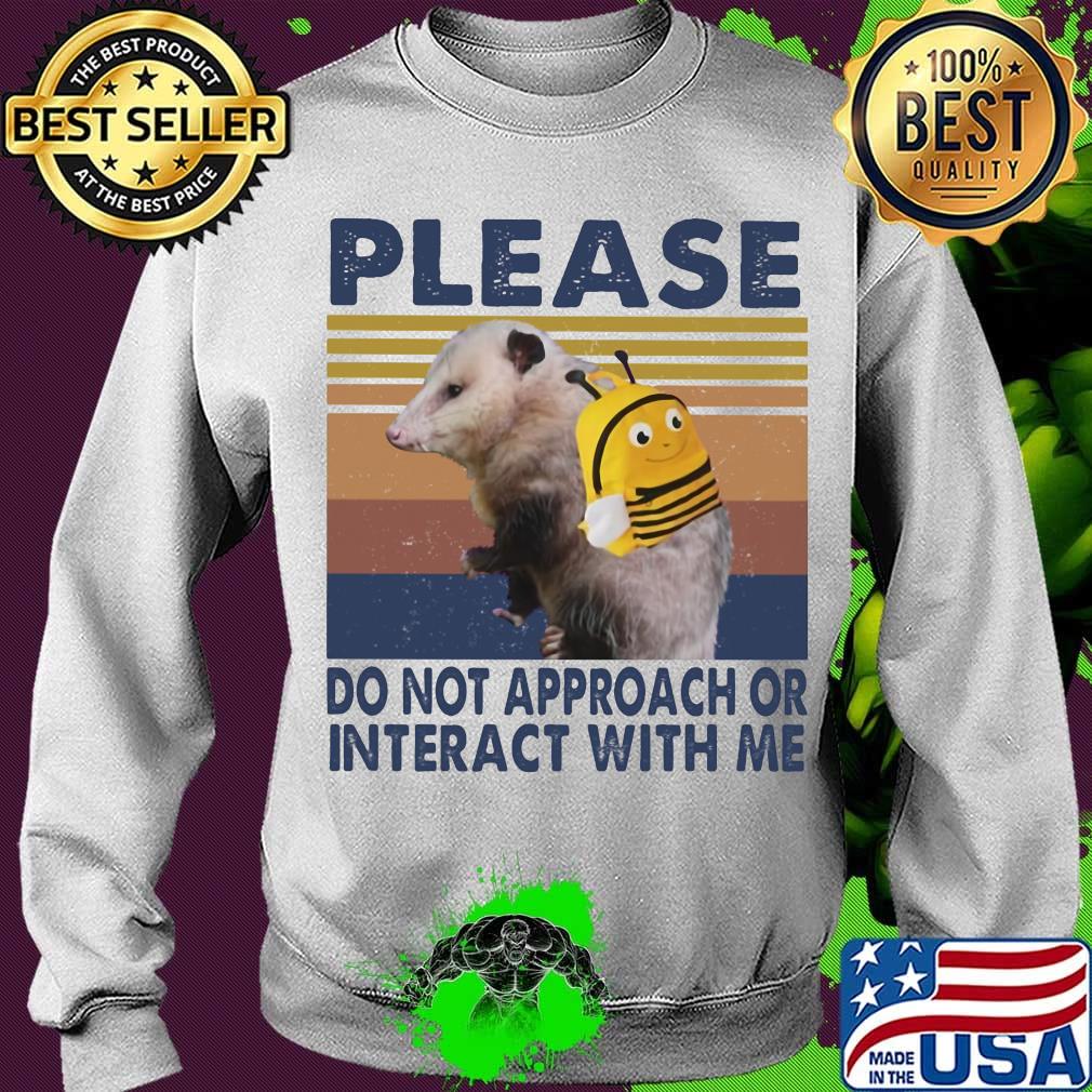 Please do not approach or interact with me mouse bee bag vintage retro s Sweater Please do not approach or interact with me mouse bee bag vintage retro s Sweater