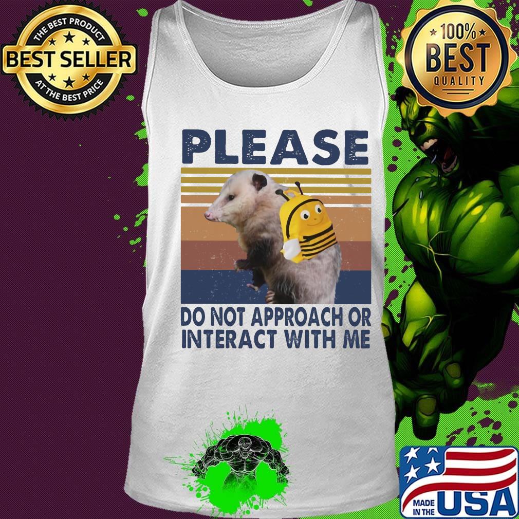 Please do not approach or interact with me mouse bee bag vintage retro s Tank top Please do not approach or interact with me mouse bee bag vintage retro s Tank top