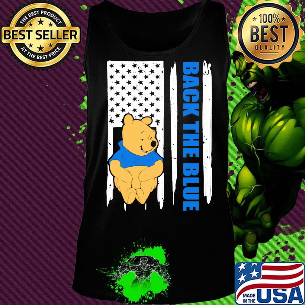 Pooh back the blue american flag independence day s Tank top Pooh back the blue american flag independence day s Tank top