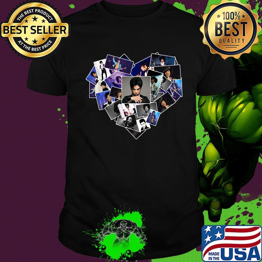 Prince singer pictures heart shirt