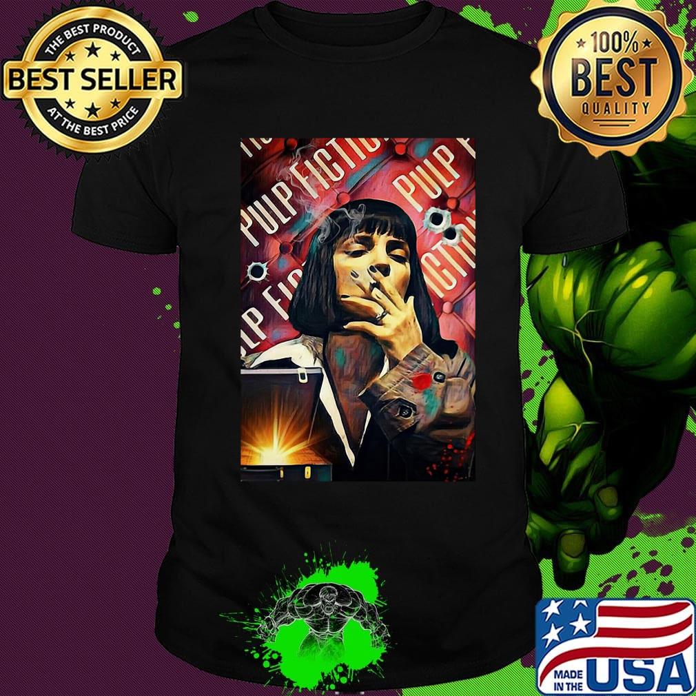 Pulp fiction mia wallace uma thurman smoking shirt