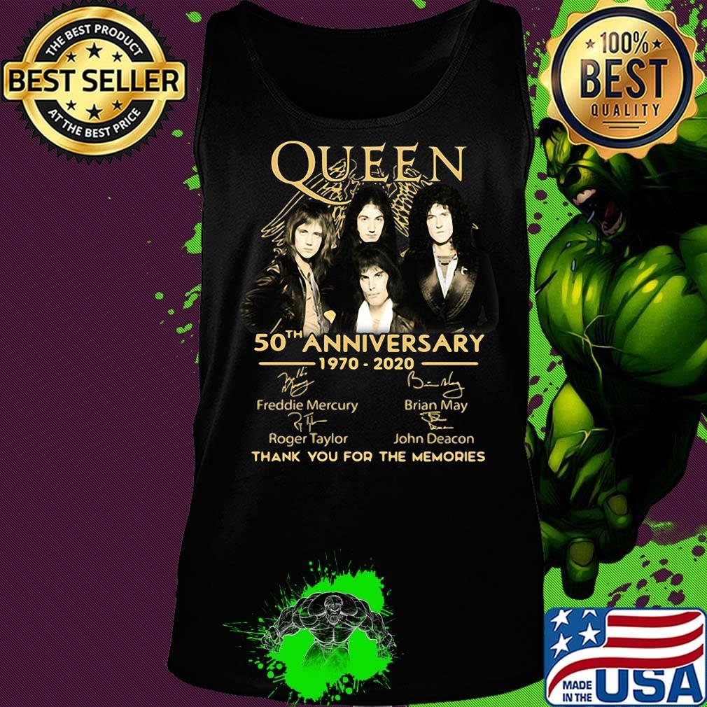 Queen 50Th anniversary 1970-2020 Signatures Thank you for the memories s Tank top Queen 50Th anniversary 1970-2020 Signatures Thank you for the memories s Tank top