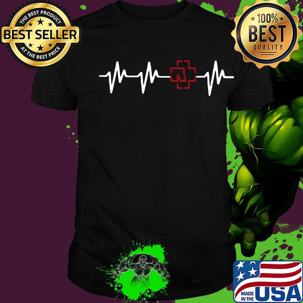 Rammstein band logo heartbeat shirt