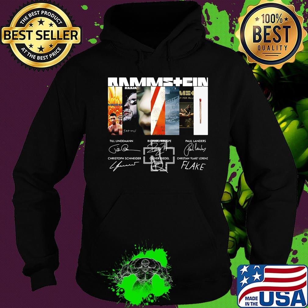 Rammstein band logo members signatures s Hoodie Rammstein band logo members signatures s Hoodie