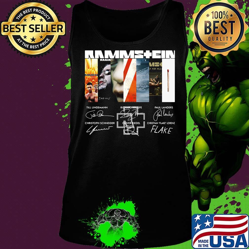 Rammstein band logo members signatures s Tank top Rammstein band logo members signatures s Tank top