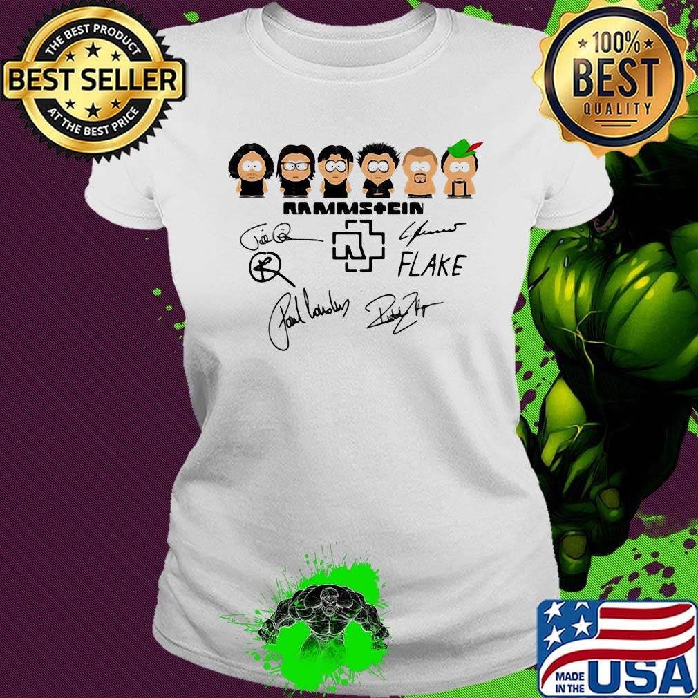 Rammstein band members chibi signatures s Ladies tee Rammstein band members chibi signatures s Ladies tee