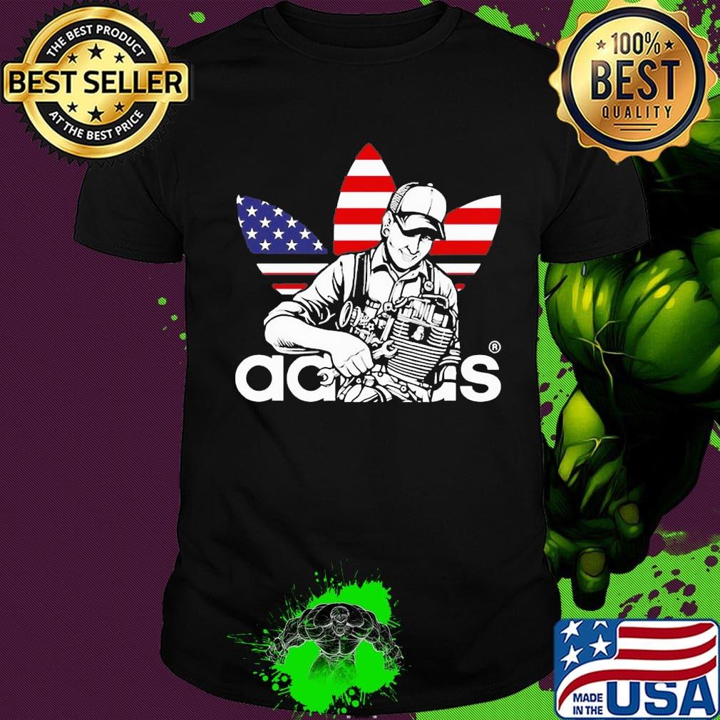 Repairer adidas logo american flag independence day shirtv