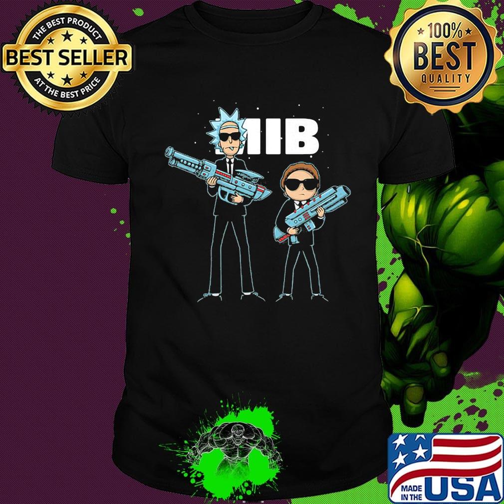 Rick and morty mib holding guns shirt