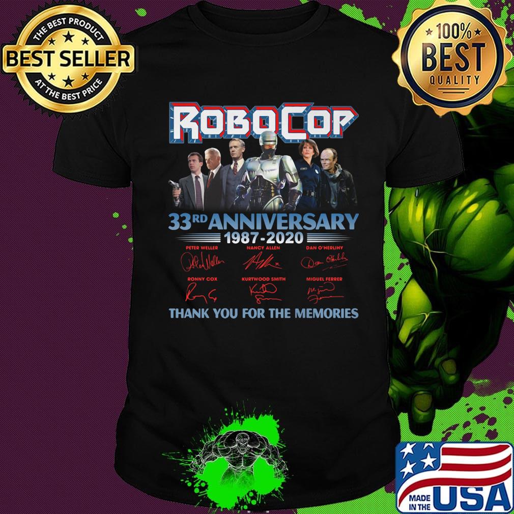 Robocop 33rd anniversary 1987 2020 thank you for the memories signatures shirt