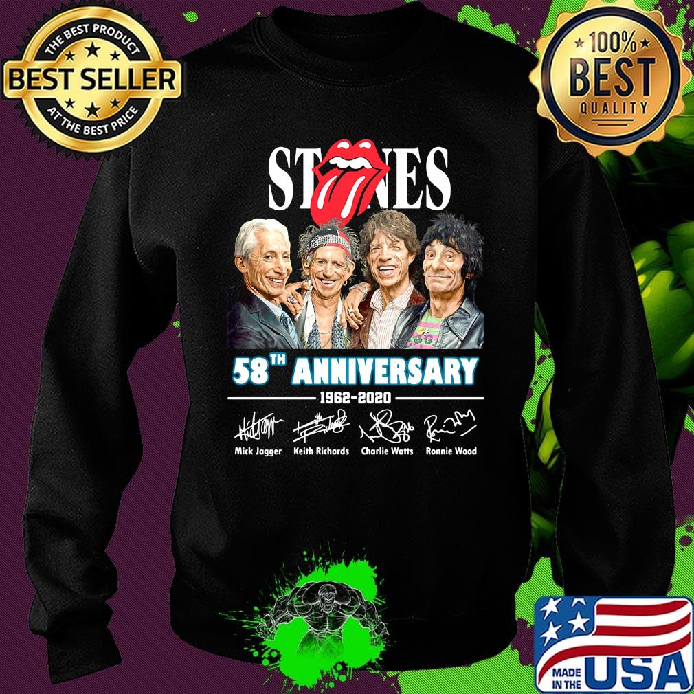 Rolling stones band 58th anniversary 1962 2020 signatures s Sweater Rolling stones band 58th anniversary 1962 2020 signatures s Sweater