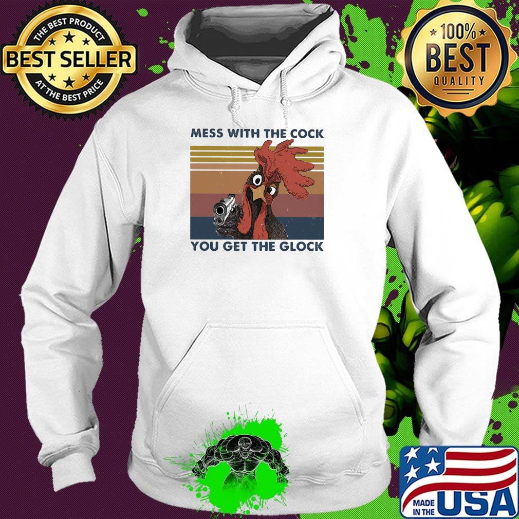 Rooster mess with the cock you get the glock vintage retro s Hoodie Rooster mess with the cock you get the glock vintage retro s Hoodie