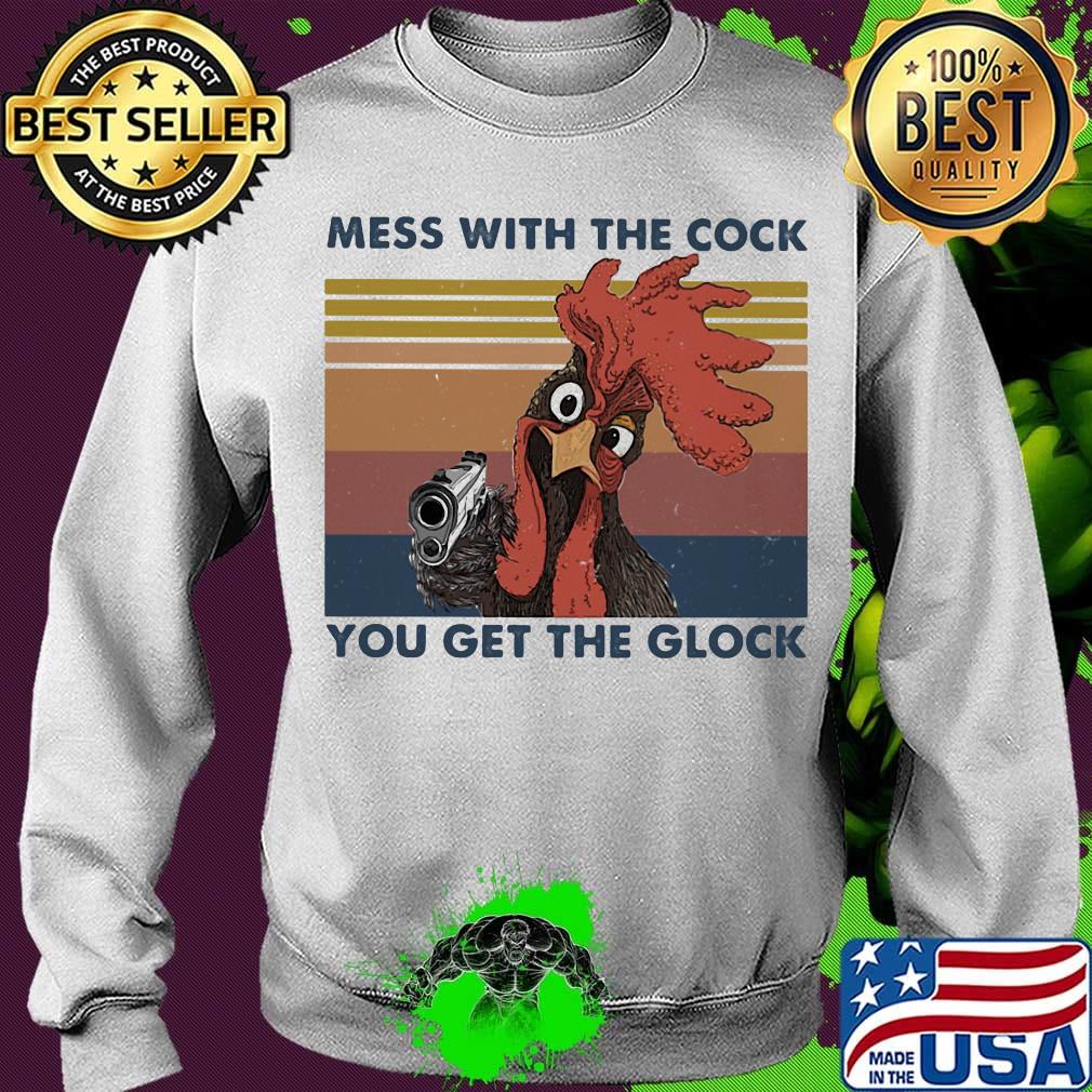 Rooster mess with the cock you get the glock vintage retro s Sweater Rooster mess with the cock you get the glock vintage retro s Sweater