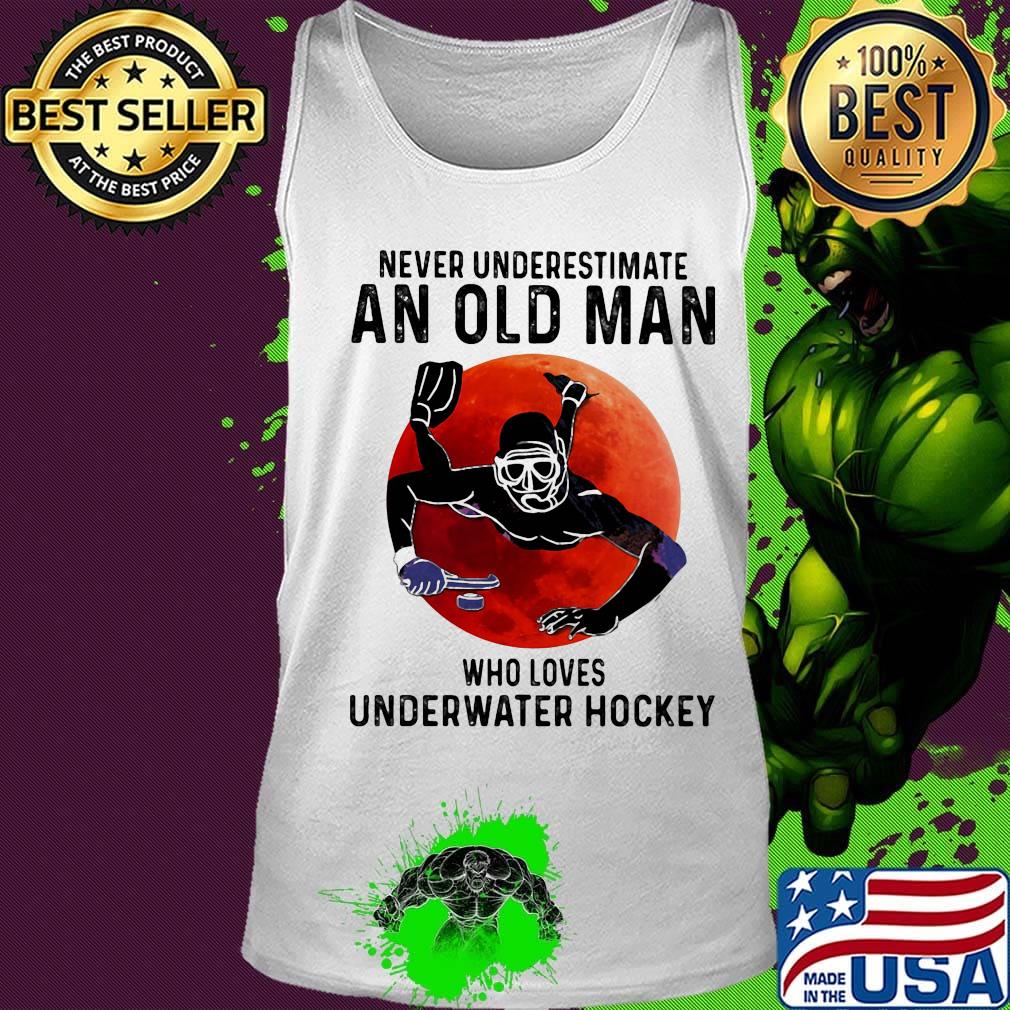 Scuba diving never underestimate an old woman who loves underwater hockey sunset s Tank top Scuba diving never underestimate an old woman who loves underwater hockey sunset s Tank top