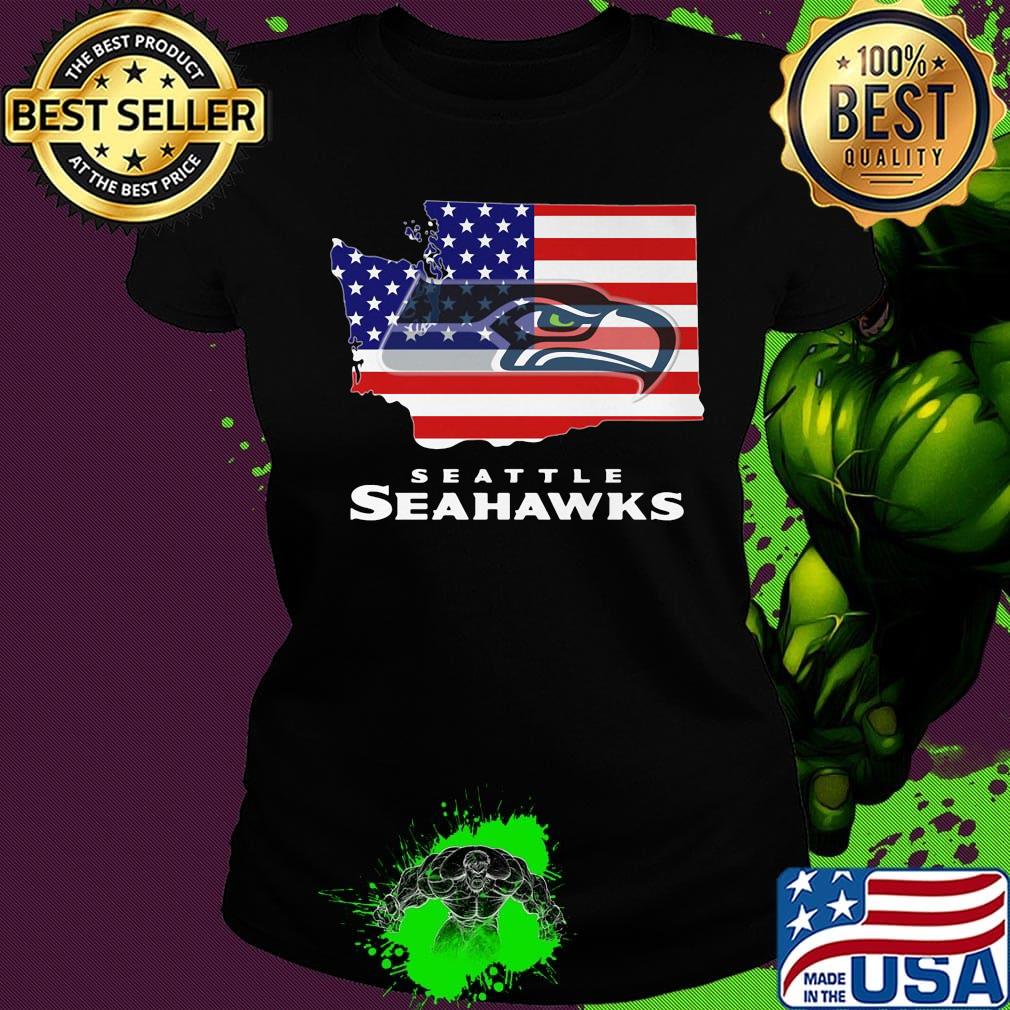 Seattle seahawks american flag happy independence day s Ladies tee Seattle seahawks american flag happy independence day s Ladies tee