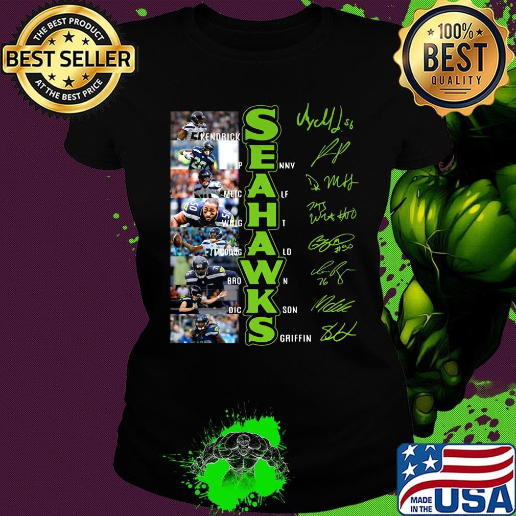 Seattle seahawks football players signatures s Ladies tee Seattle seahawks football players signatures s Ladies tee