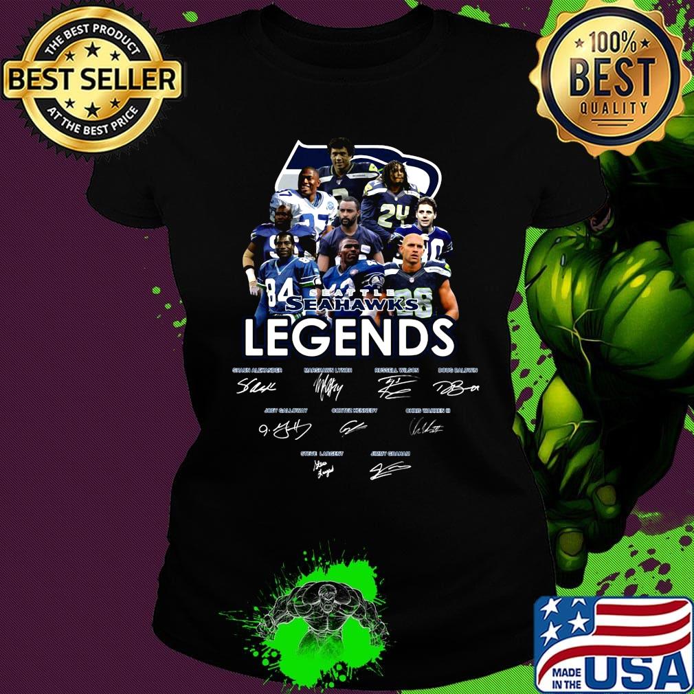 Seattle seahawks legends signatures s Ladies tee Seattle seahawks legends signatures s Ladies tee