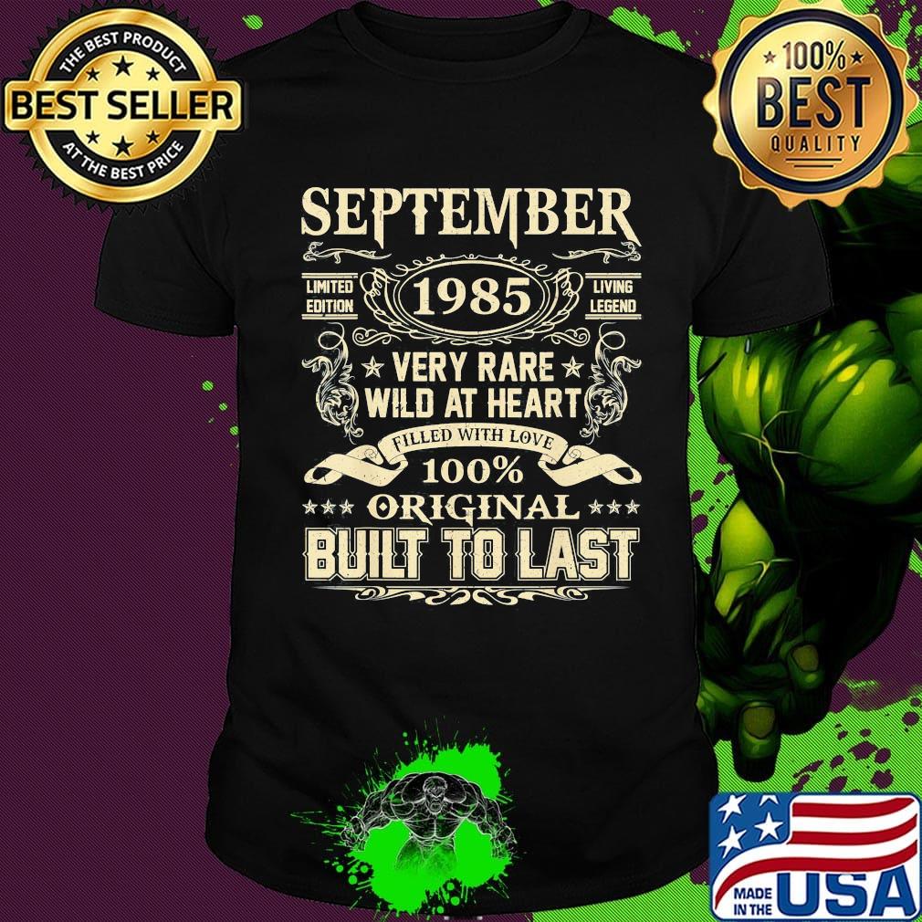 September 1985 limited edition living legend very rare wild at heart filled with love 100% original built to last shirt