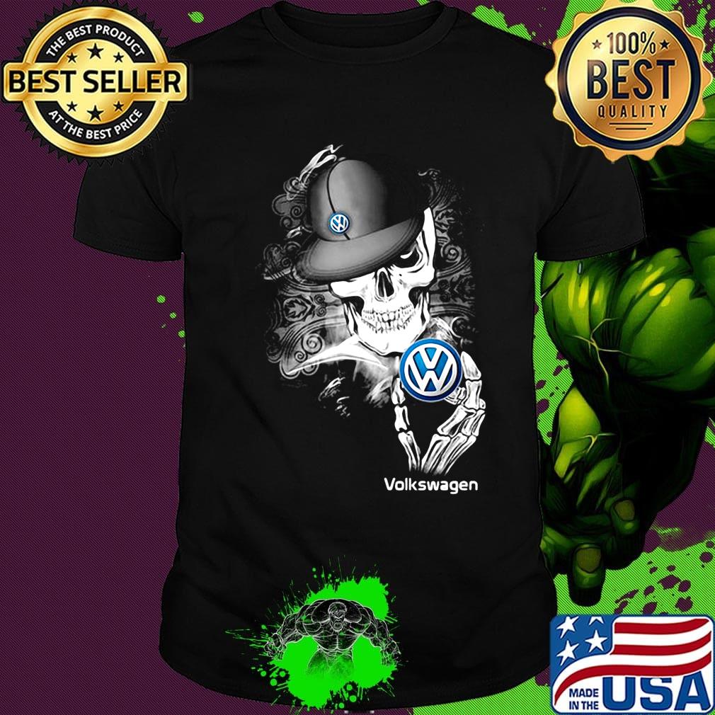 Skeleton skull volkswagen logo shirt