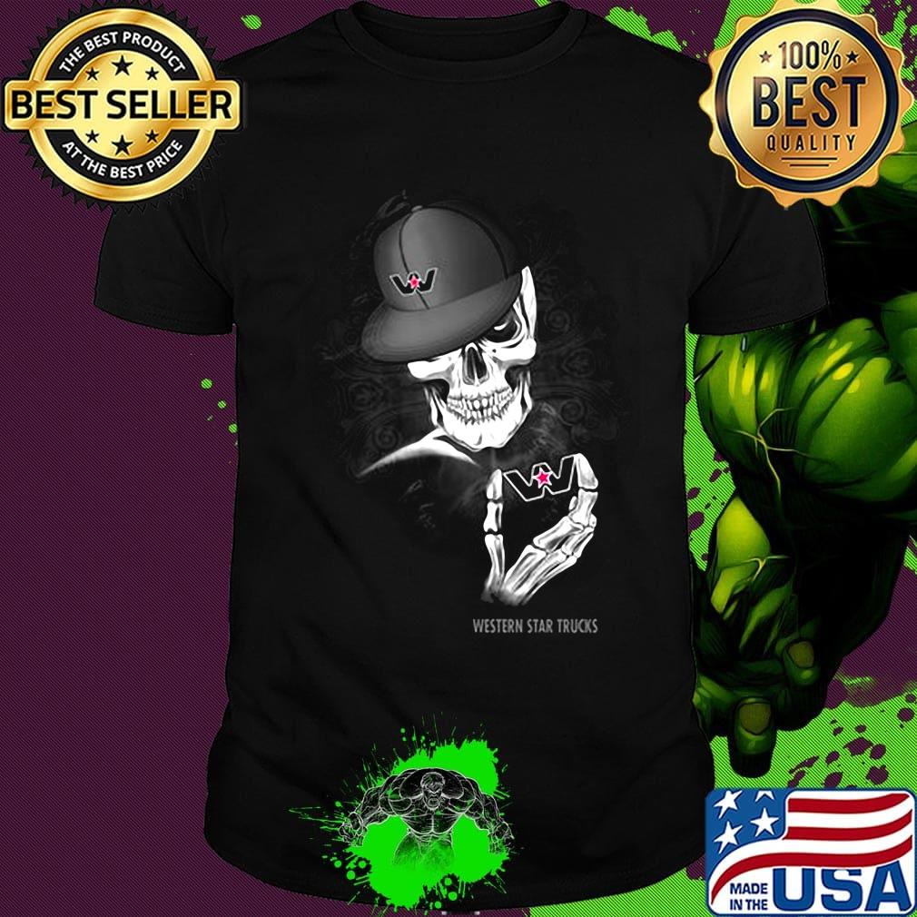 Skeleton skull western star trucks shirt