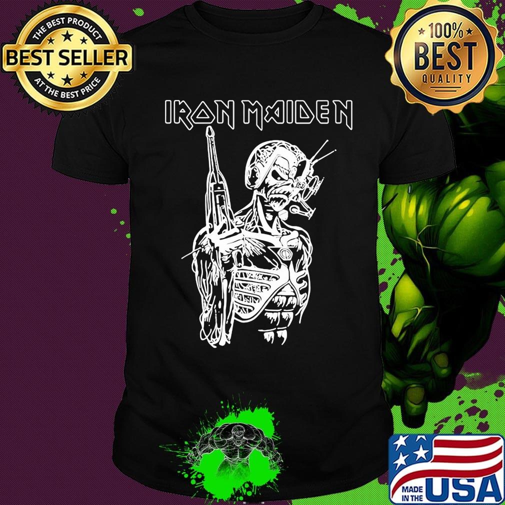 Skeleton veteran iron maiden shirt