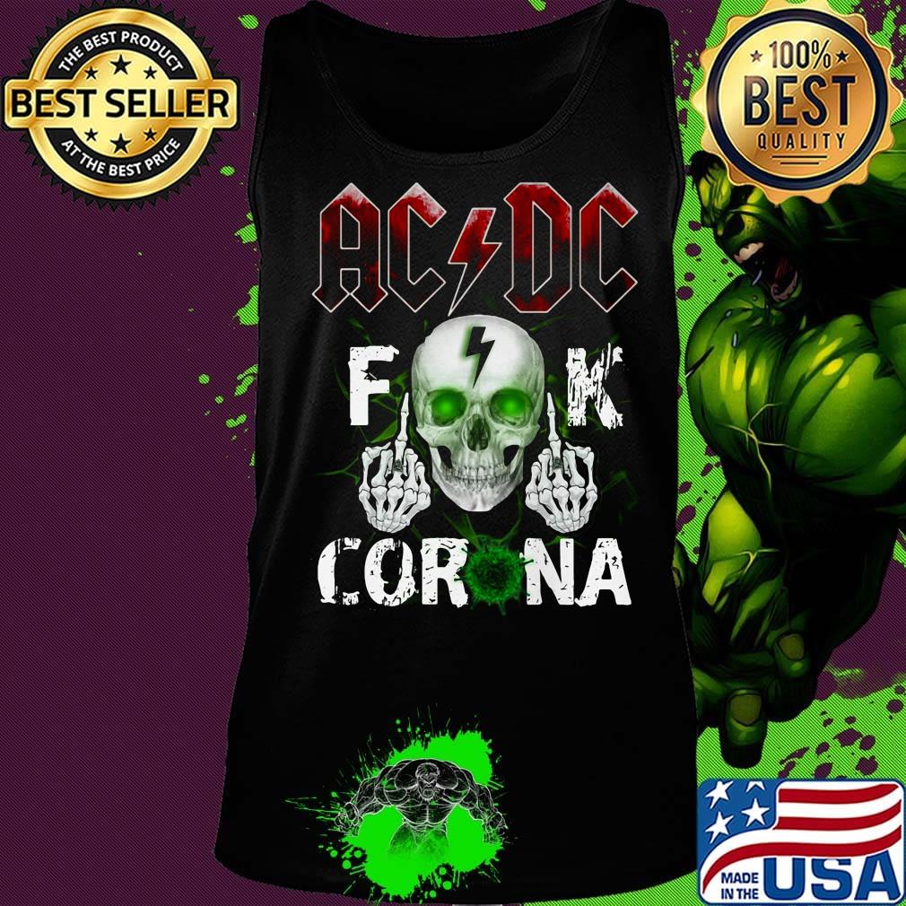 Skull acdc fuck coronavirus light s Tank top Skull acdc fuck coronavirus light s Tank top