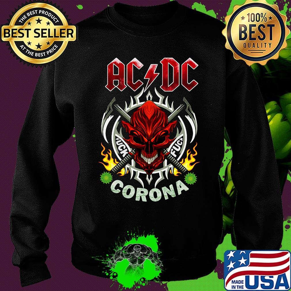 Skull acdc fuck coronavirus s Sweater Skull acdc fuck coronavirus s Sweater