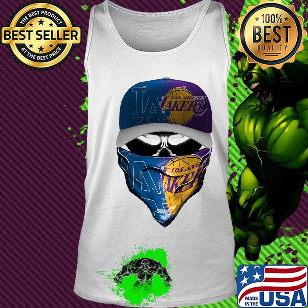 Skull mask los angeles dodgers and los angeles lakers s Tank top Skull mask los angeles dodgers and los angeles lakers s Tank top
