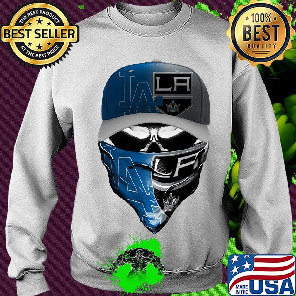 Skull mask los angeles dodgers and los angeles raiders s Sweater Skull mask los angeles dodgers and los angeles raiders s Sweater