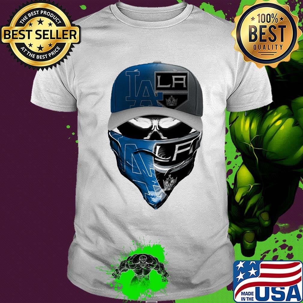Skull mask los angeles dodgers and los angeles raiders shirt Skull mask los angeles dodgers and los angeles raiders shirt