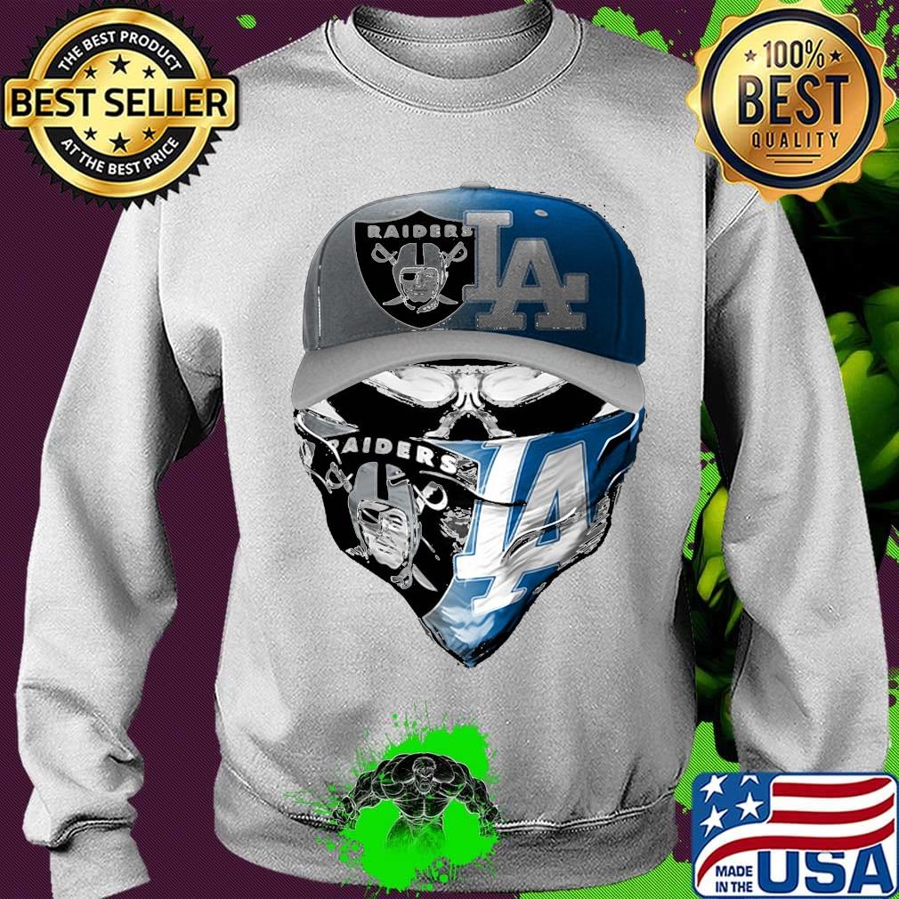 Skull mask los angeles raiders and los angeles dodgers s Sweater Skull mask los angeles raiders and los angeles dodgers s Sweater