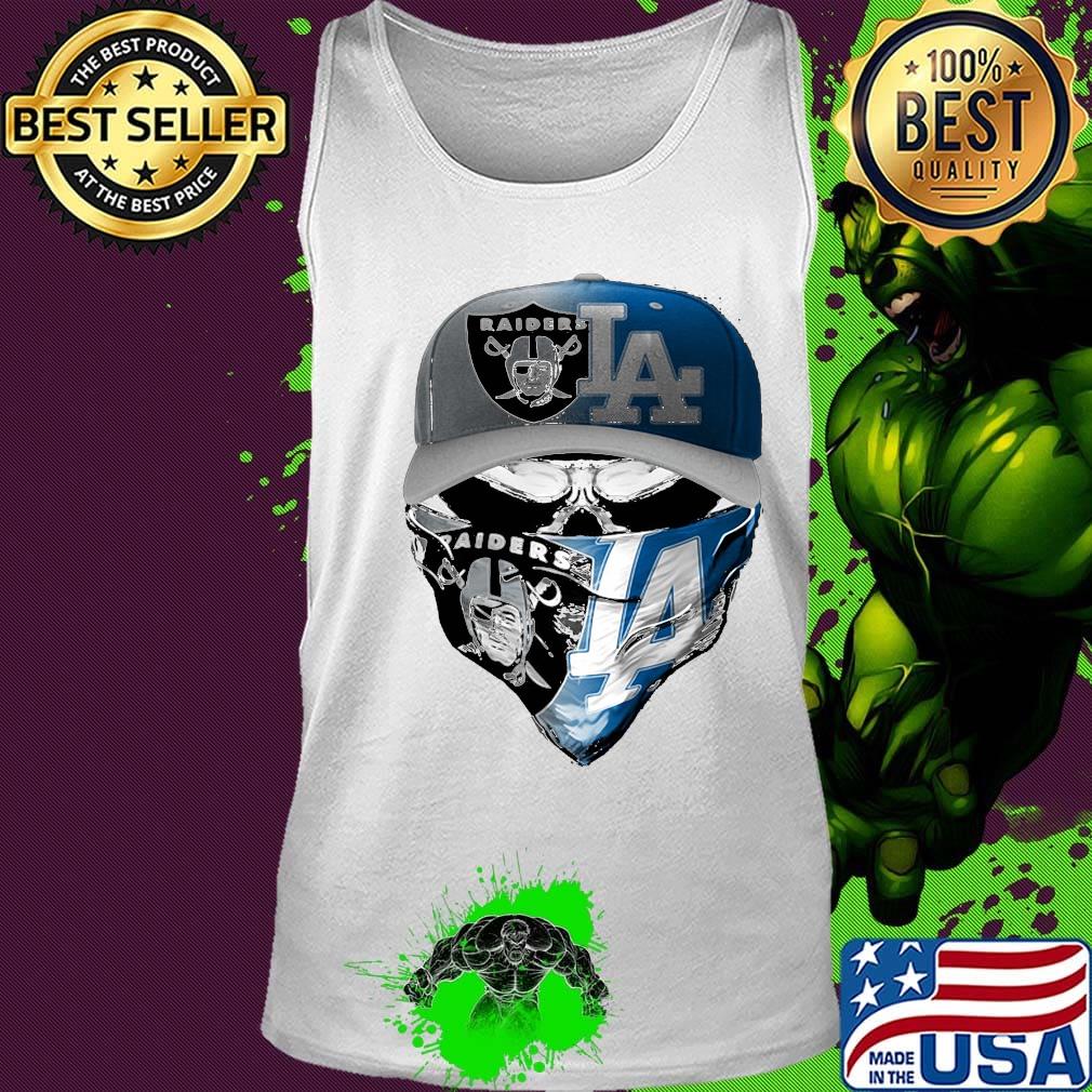 Skull mask los angeles raiders and los angeles dodgers s Tank top Skull mask los angeles raiders and los angeles dodgers s Tank top