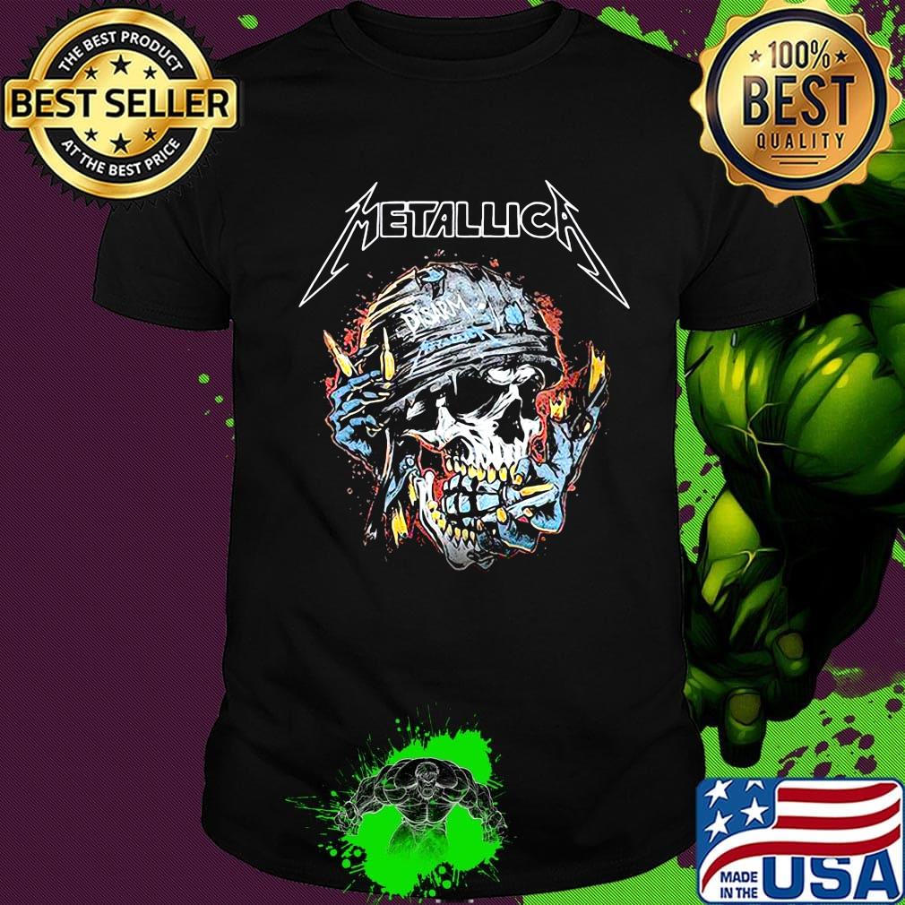 Skull metallica disarm fire shirt
