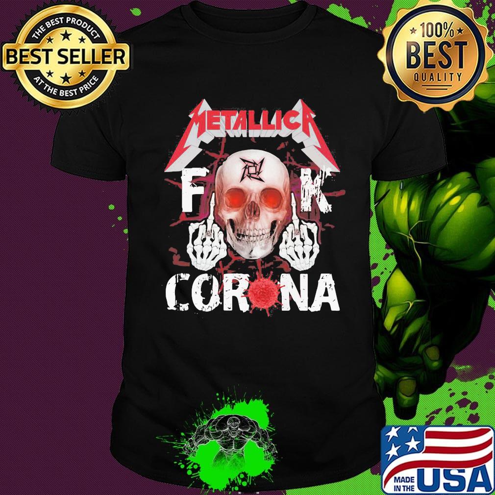 Skull metallica fuck coronavirus blood shirt