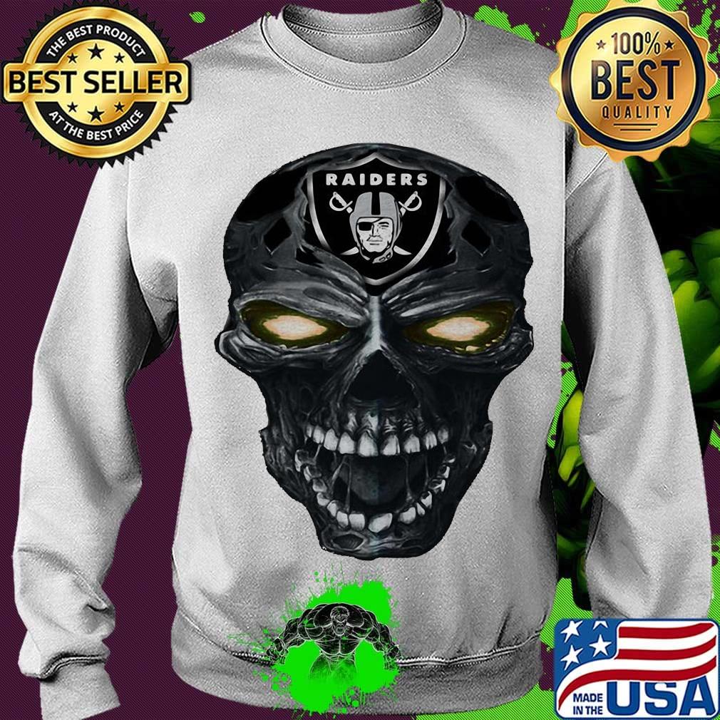 Skull oakland raiders football logo light s Sweater Skull oakland raiders football logo light s Sweater