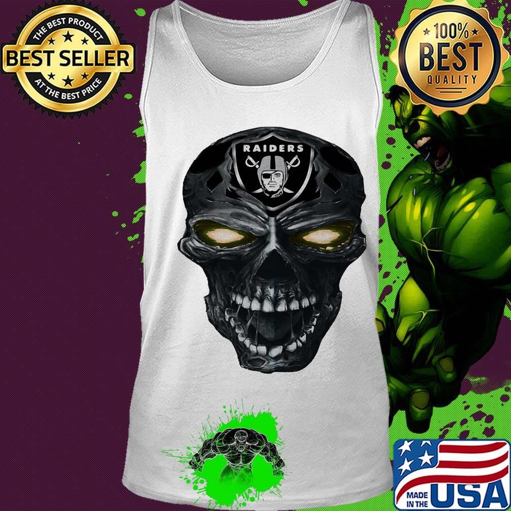 Skull oakland raiders football logo light s Tank top Skull oakland raiders football logo light s Tank top