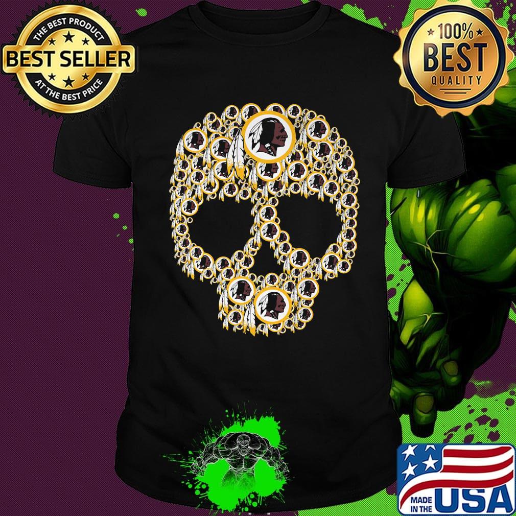 Skull washington redskins football logo shirt