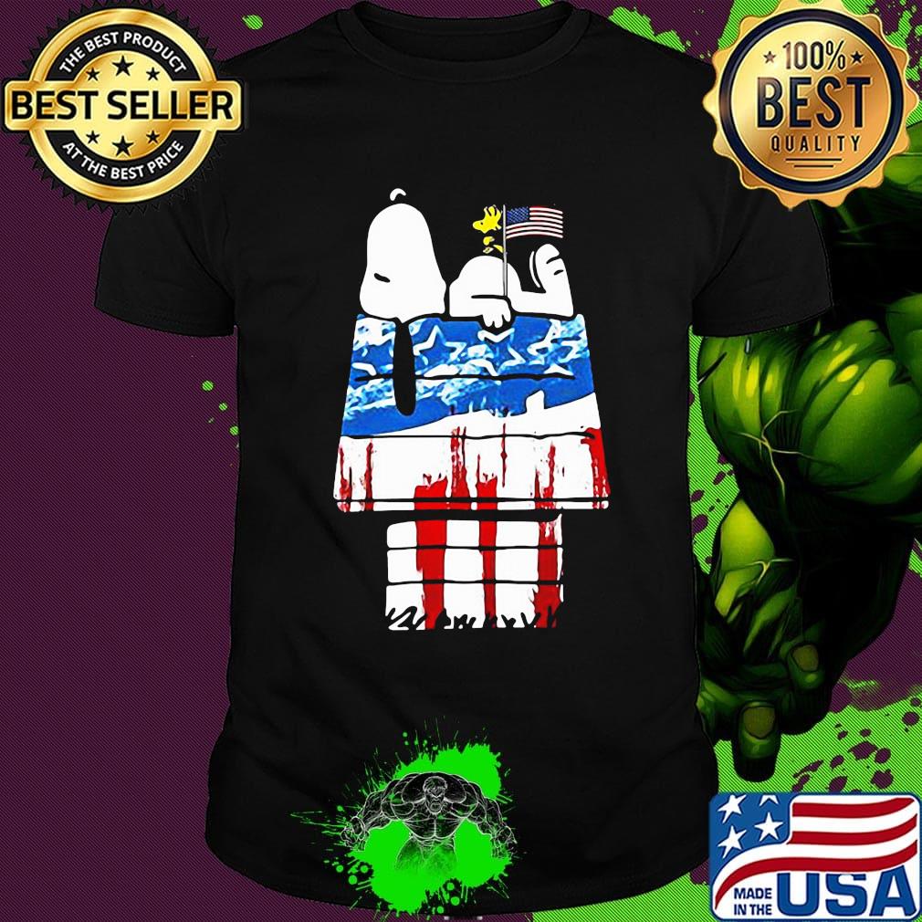 Snoopy and woodstock home america 4th july independence day shirt