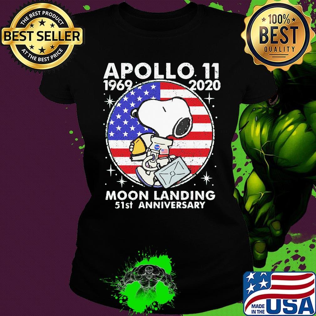 Snoopy apollo 11 1969 2020 moon landing 51st anniversary american flag independence day s Ladies tee Snoopy apollo 11 1969 2020 moon landing 51st anniversary american flag independence day s Ladies tee