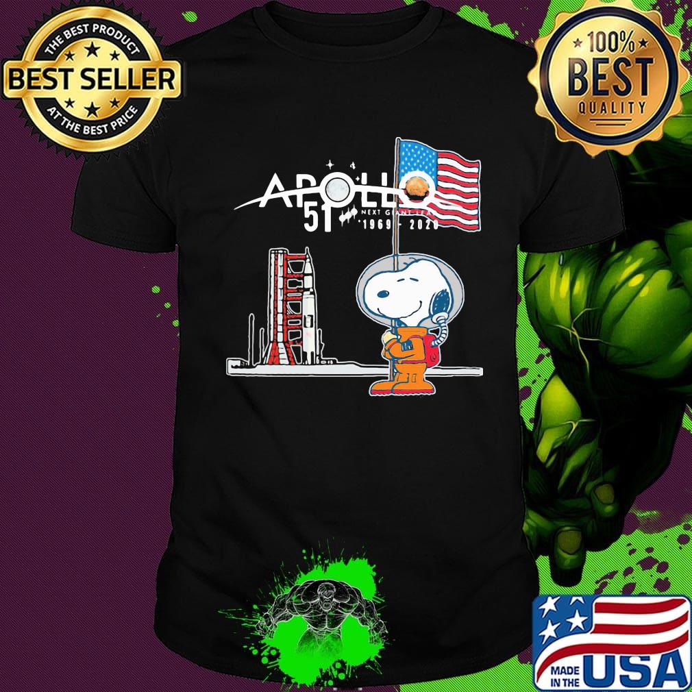 Snoopy apollo 51 next giant leap 1969 2020 american flag happy independence day shirt