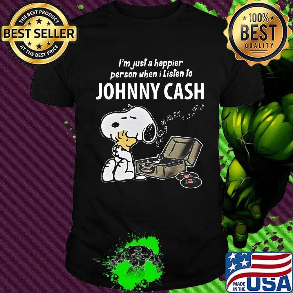 Snoopy i'm just a happier person when i listen to johnny cash shirt Snoopy i'm just a happier person when i listen to johnny cash shirt