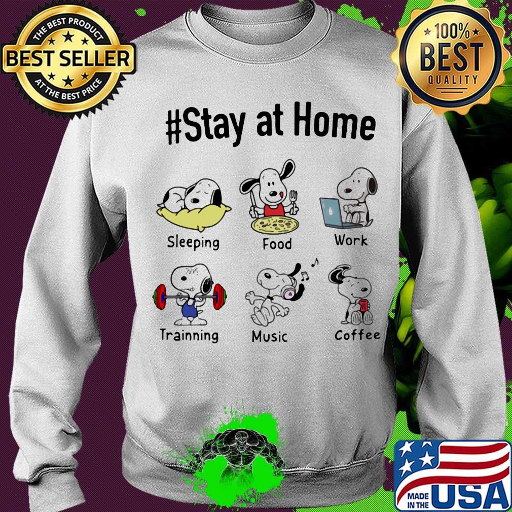 Snoopy stay at home sleeping food work training music coffee s Sweater Snoopy stay at home sleeping food work training music coffee s Sweater
