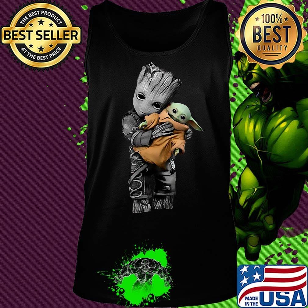 Star wars baby groot hug baby yoda black s Tank top Star wars baby groot hug baby yoda black s Tank top