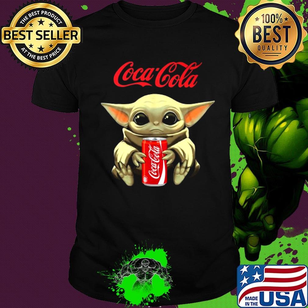 Star wars baby yoda hug coca cola shirt